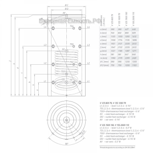 Теплоаккумулятор Tesy V 15S 500 75 F42 P5 Теплоаккумулятор Tesy V 15S 500 75 F42 P5